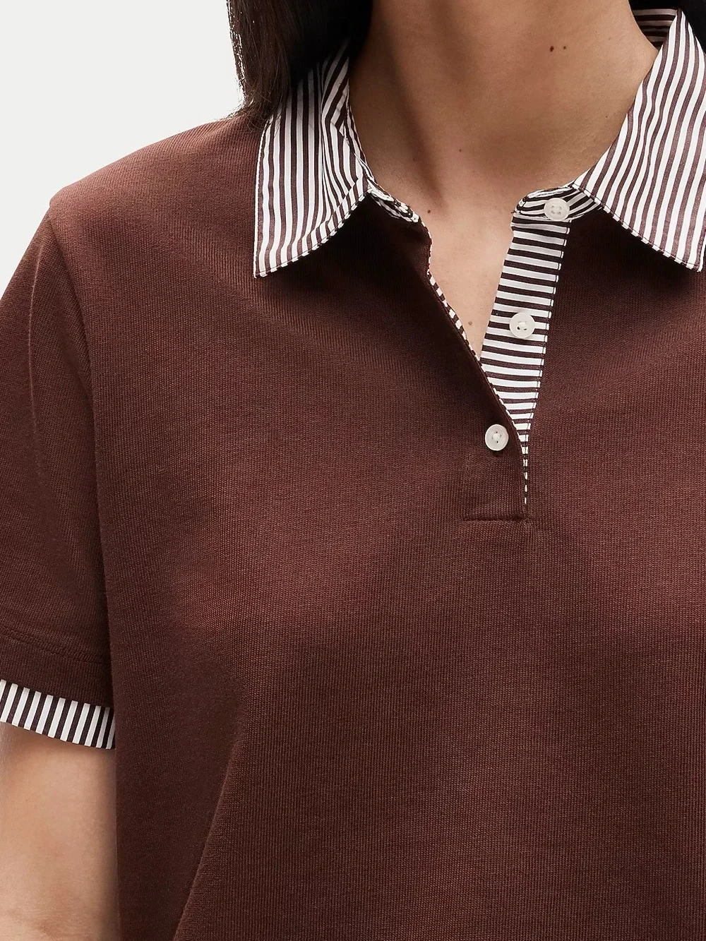 NWT J.Crew Poplin-collar Polo in Mariner Cotton - Cubeb Berry